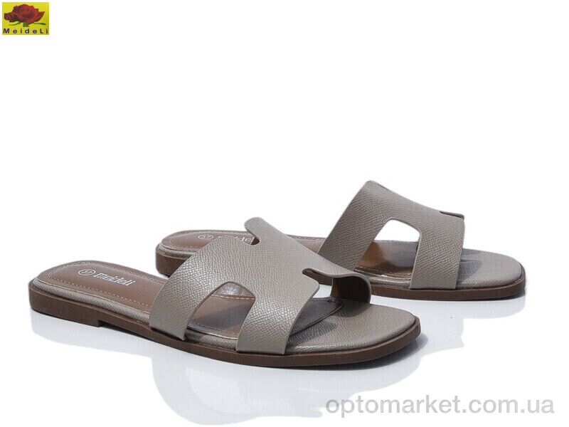 Купить Шльопанці жіночі W1920-6 Mei De Li сірий, фото 1