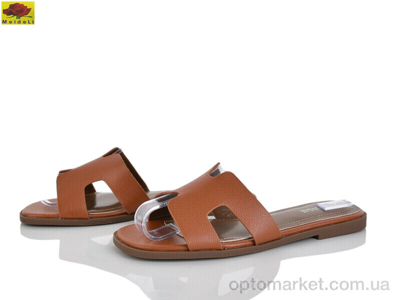 Купить Шльопанці жіночі W1920-7 Mei De Li коричневий, фото 1