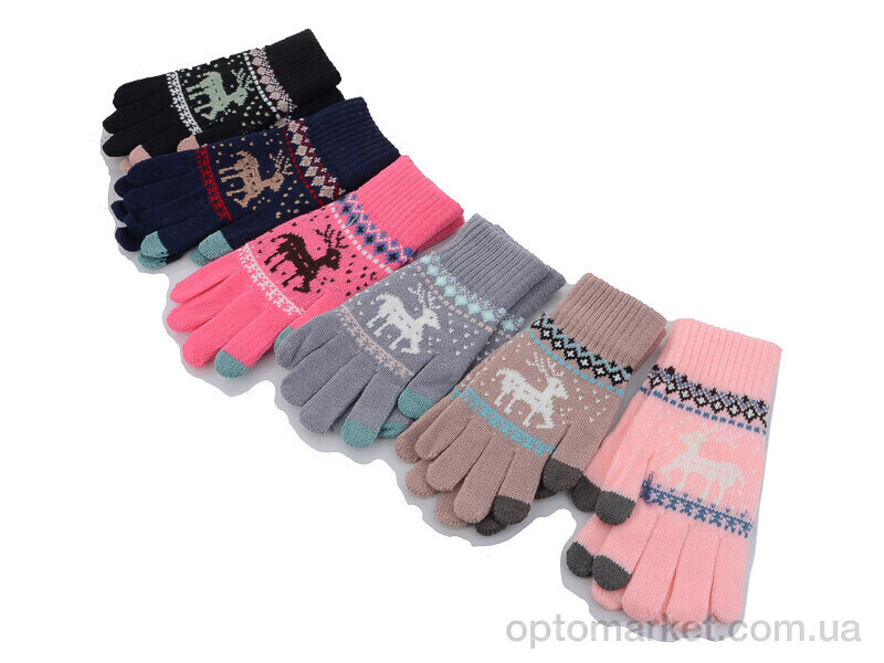 Купить Рукавички жіночі W21 ж одношарові сенсор mix Королева мікс, фото 1