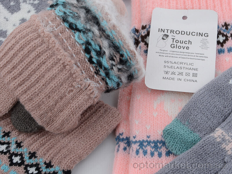 Купить Рукавички жіночі W21 ж одношарові сенсор mix Королева мікс, фото 2