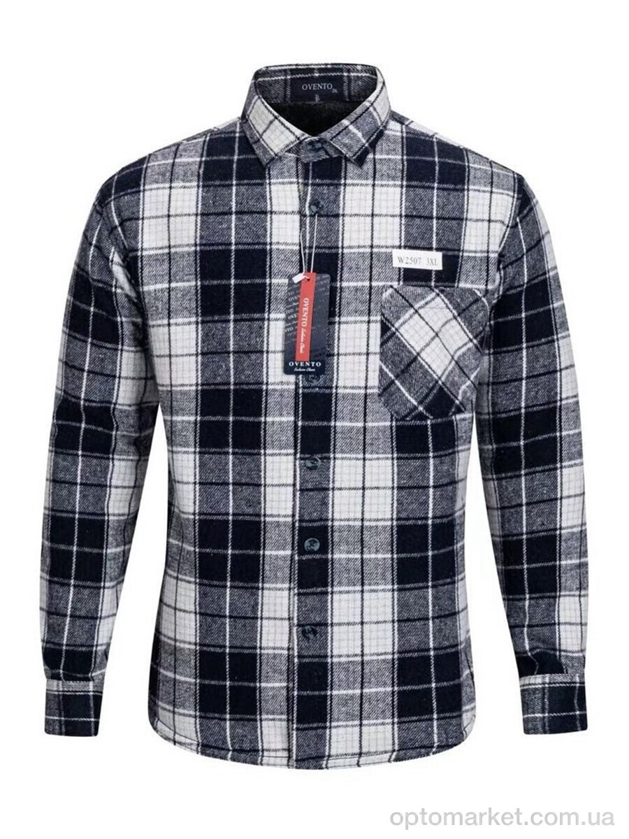 Купить Сорочка чоловічі W2507 black Ovento, фото 1