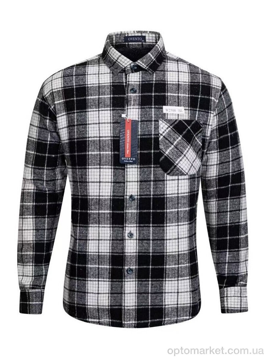 Купить Сорочка чоловічі W2508 black Ovento, фото 1