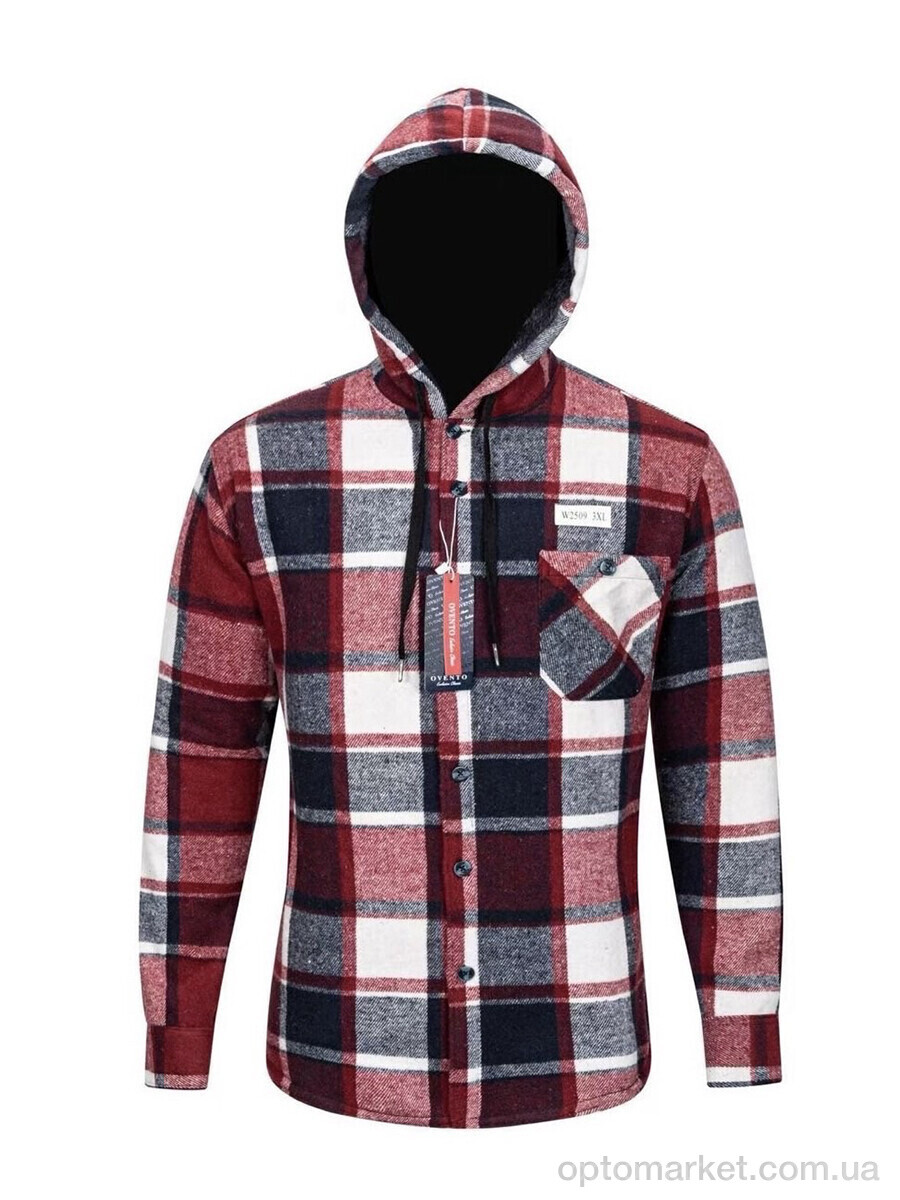 Купить Сорочка чоловічі W2509 bordo Ovento, фото 1