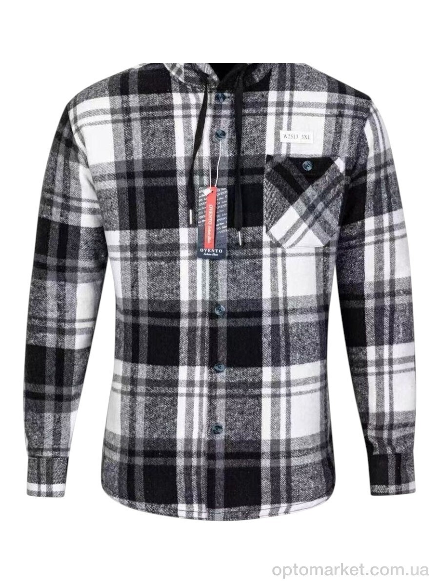 Купить Сорочка чоловічі W2513 grey Ovento сірий, фото 1
