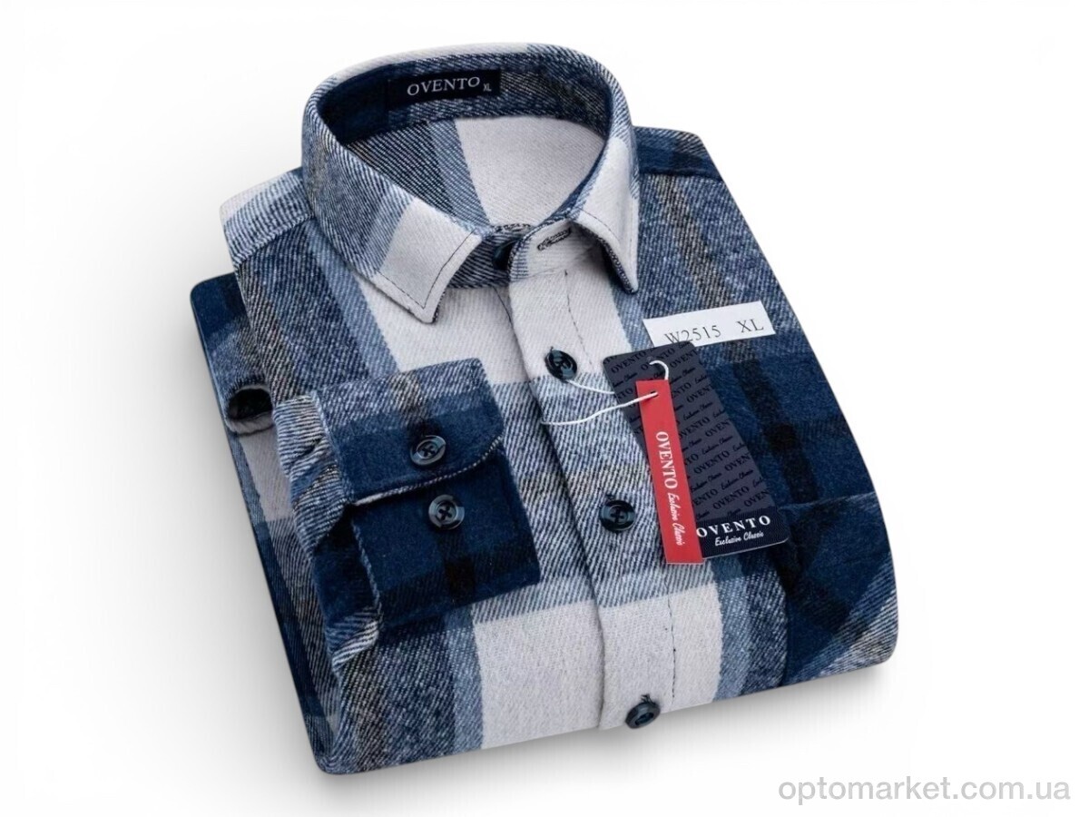 Купить Сорочка чоловічі W2515 blue Ovento синій, фото 1