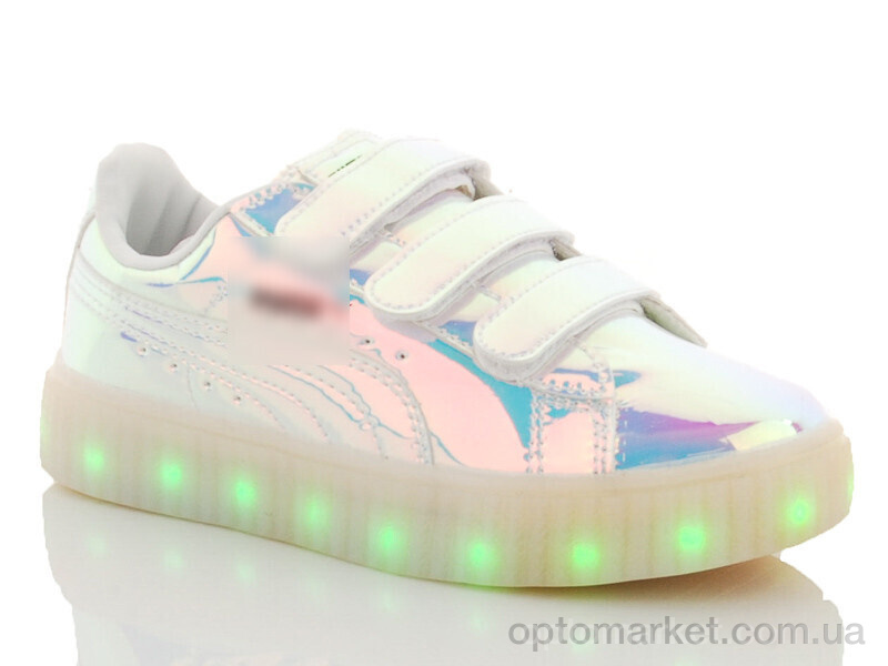 Купить Кросівки дитячі W258 LED P.ma срібний, фото 1