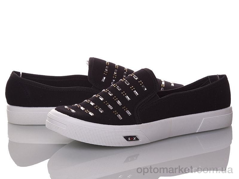 Купить Слипоны детские W2850-1-paetki-black Demur черный, фото 1