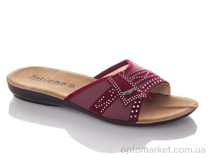 Купить Шльопанці жіночі W3053-wine Demur червоний, фото 1