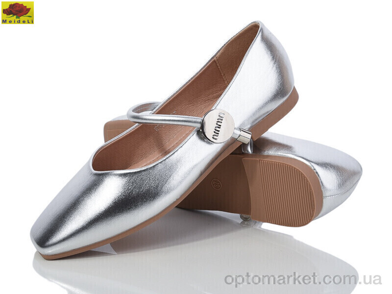 Купить Балетки жіночі W56-3 Mei De Li срібний, фото 1