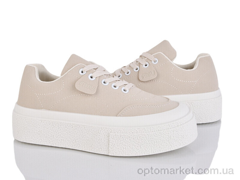 Купить Кросівки жіночі W6602-318 Бабочка-Mengfuna-AESD бежевий, фото 1
