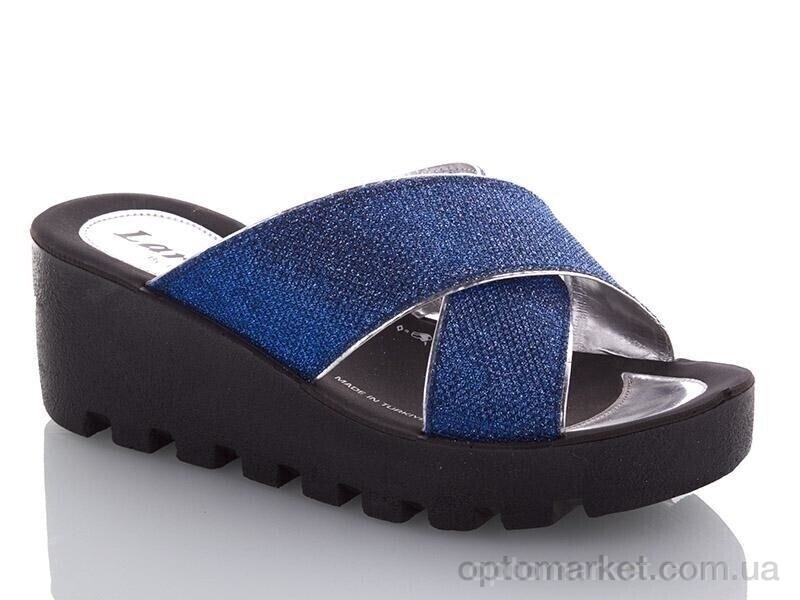 Купить Шльопанці жіночі W777-19 blue-silver Demur синій, фото 1