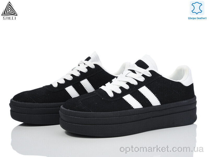 Купить Кросівки жіночі WA10-18 шкіра піна Stilli чорний, фото 1