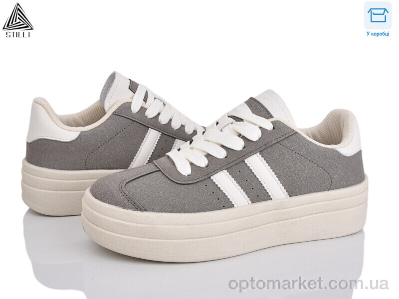 Купить Кросівки жіночі WA170-10R шкіра Stilli сірий, фото 1