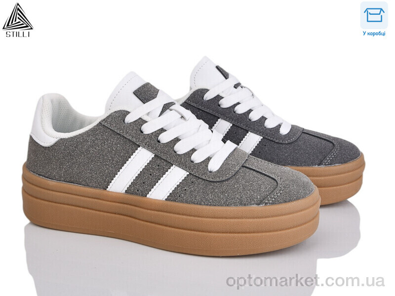 Купить Кросівки жіночі WA170-11R шкіра Stilli сірий, фото 1