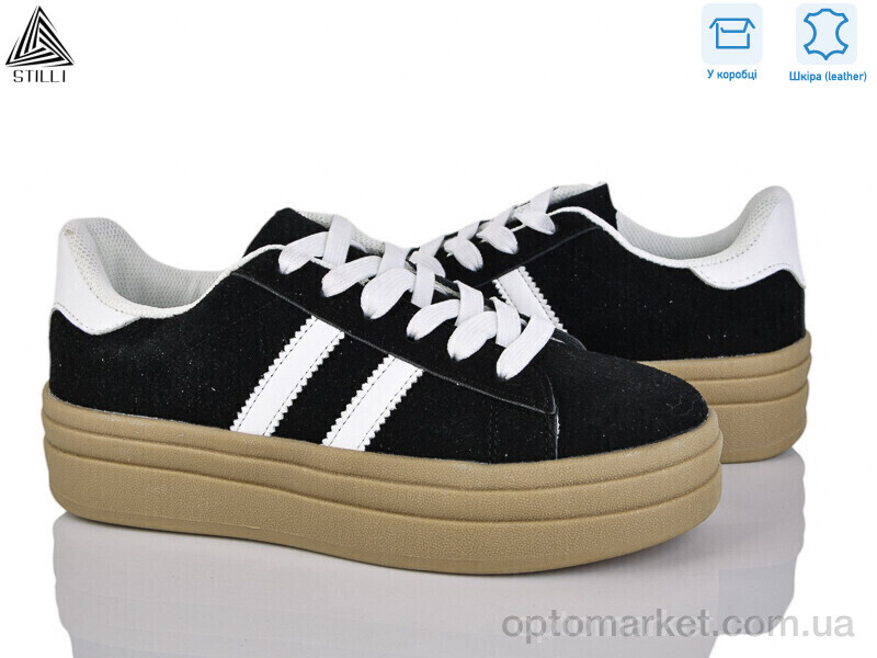 Купить Кросівки жіночі WA60-1R шкіра Stilli чорний, фото 1