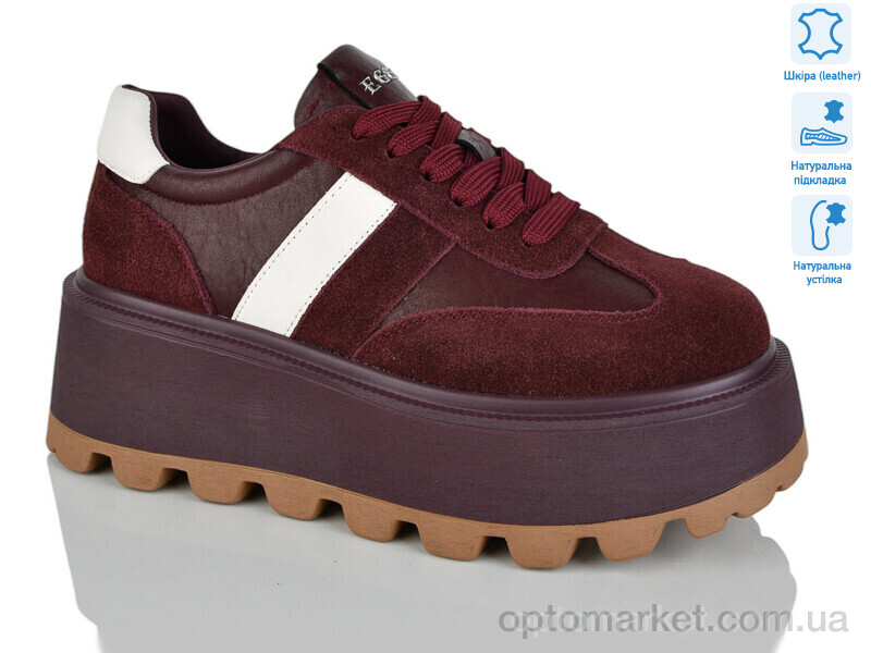 Купить Кросівки жіночі WDP1667-58 Egga бордовий, фото 1