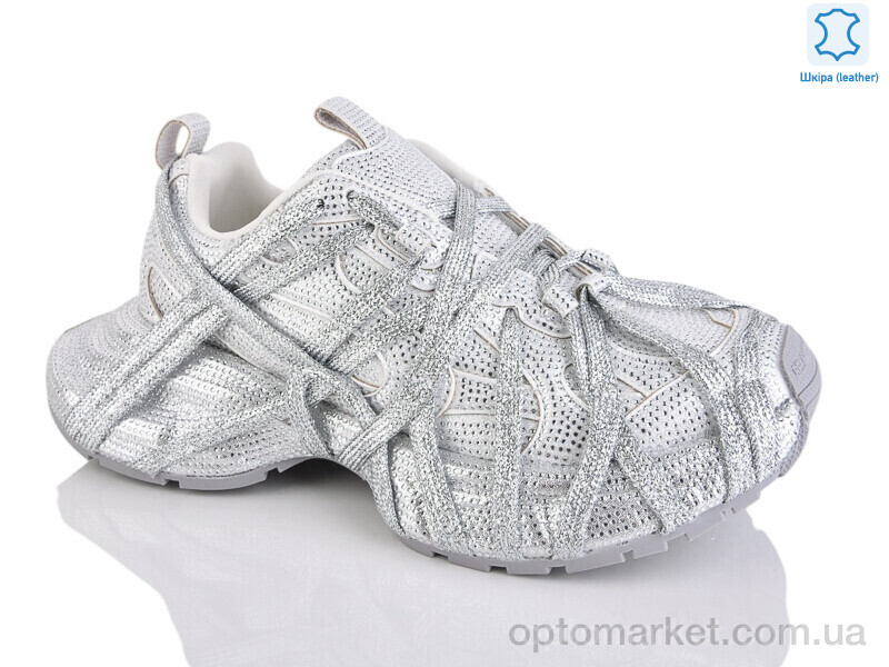 Купить Кросівки жіночі WDP1821-100 Egga срібний, фото 1