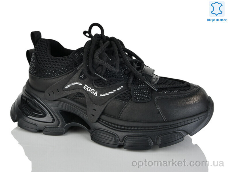 Купить Кросівки жіночі WDP1852-1 Egga чорний, фото 1