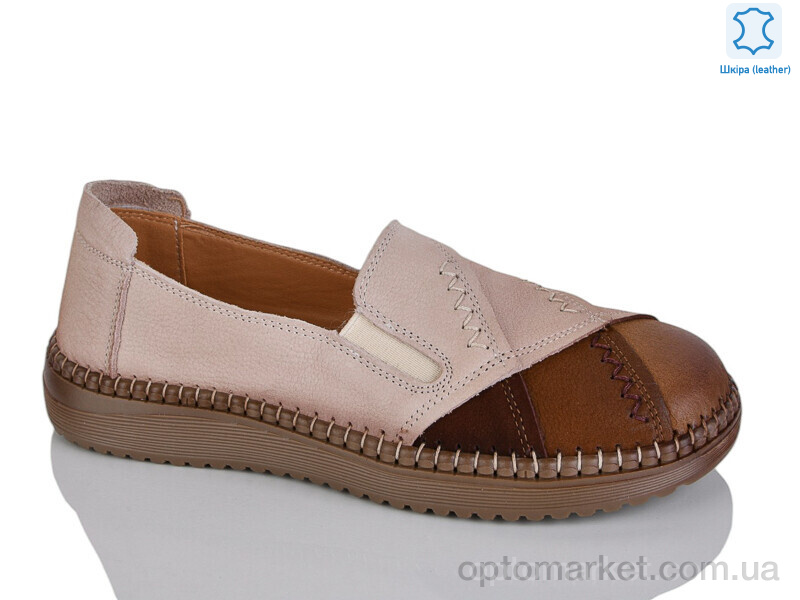 Купить Туфлі жіночі WDP2035-118 beige-brown Egga бежевий, фото 1