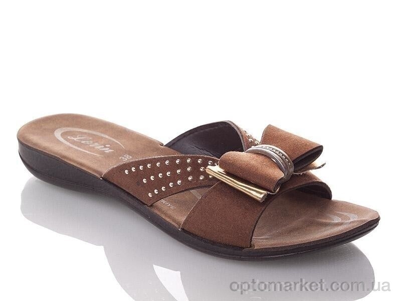 Купить Шльопанці жіночі WGolden-bant-brown Demur коричневий, фото 1