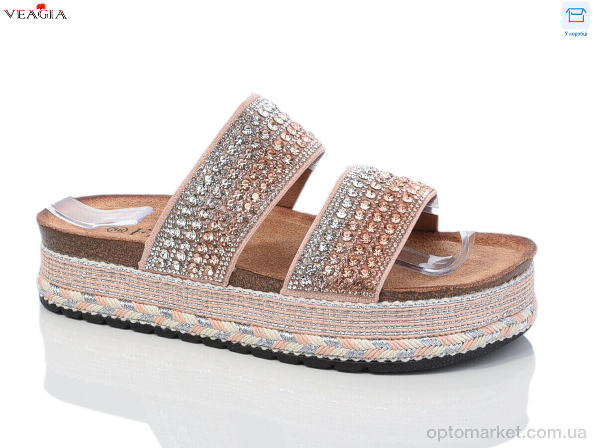 Купить Шльопанці жіночі WK006-2 FAN бежевий, фото 1