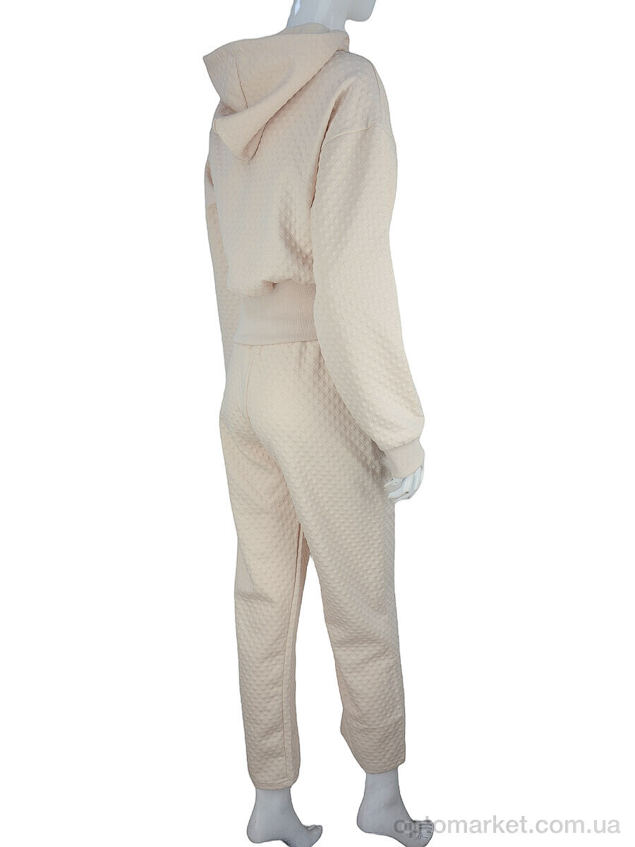 Купить Спортивний костюм жіночі WLT4366 beige Glostory бежевий, фото 2