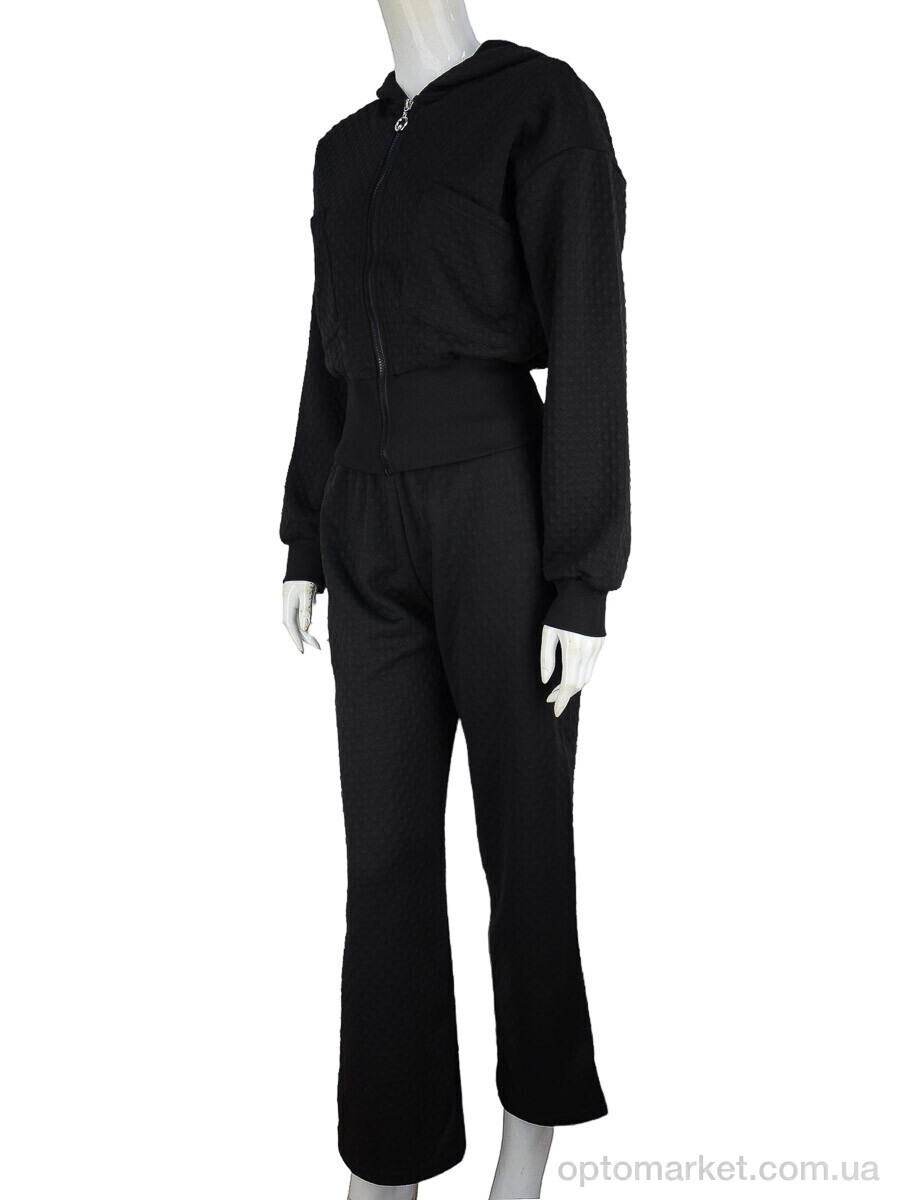 Купить Спортивний костюм жіночі WLT4366 black Glostory чорний, фото 1