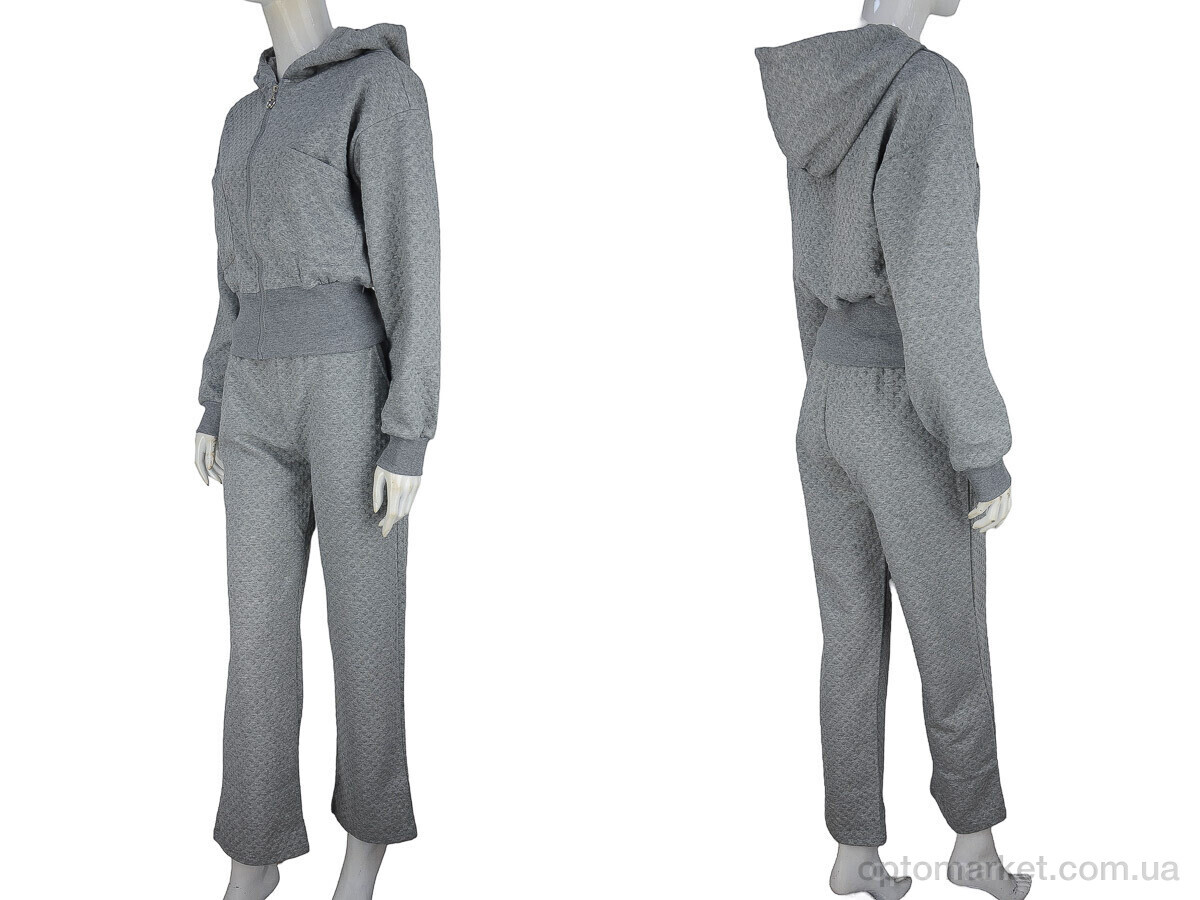 Купить Спортивний костюм жіночі WLT4366 grey Glostory сірий, фото 3