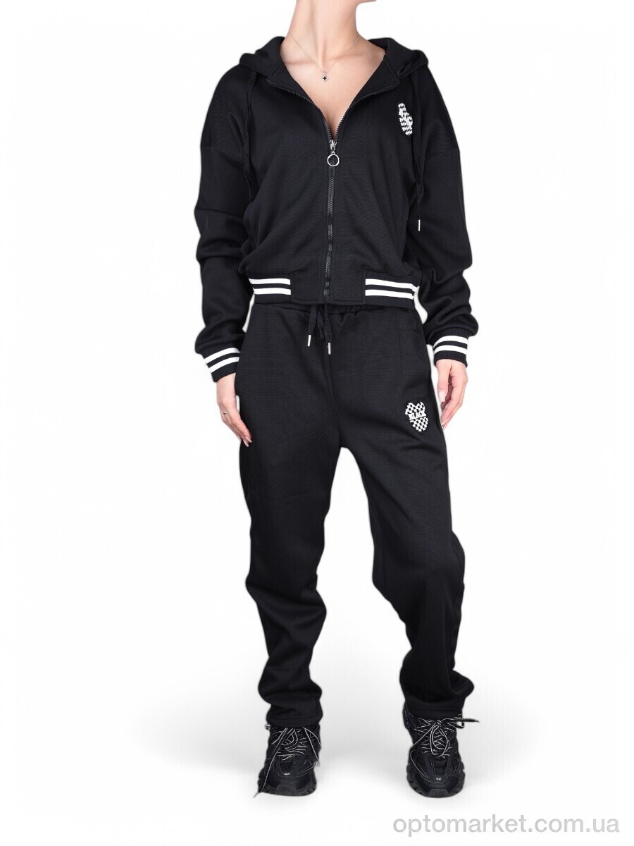Купить Спортивний костюм жіночі WLT5330 black Glo-Story чорний, фото 1