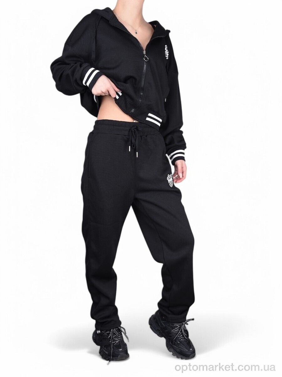 Купить Спортивний костюм жіночі WLT5330 black Glo-Story чорний, фото 2