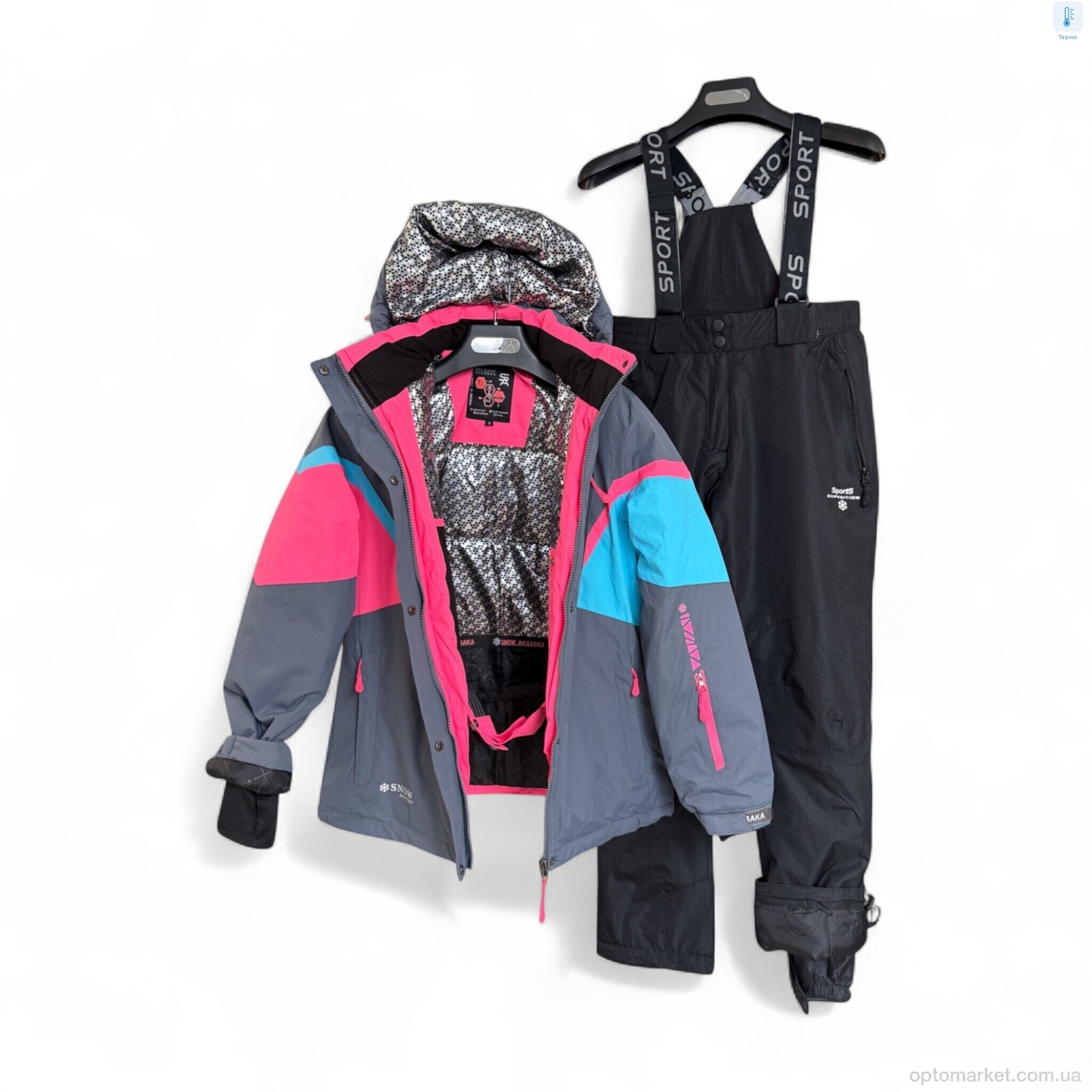 Купить Гірськолижні костюми жіночі WS21102-69 grey SNOW AKASAKA сірий, фото 2