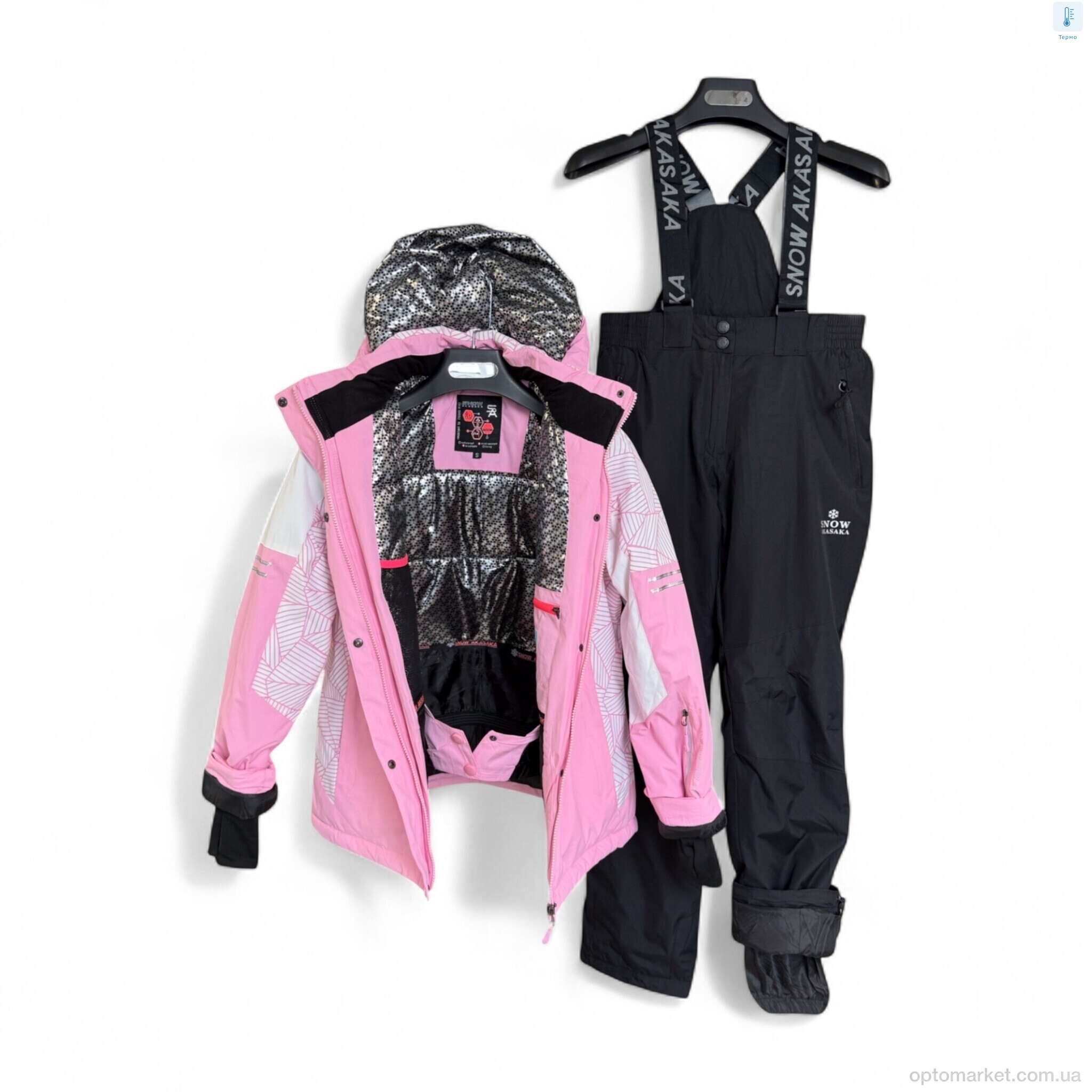 Купить Гірськолижні костюми жіночі WS23135-55 pink SNOW AKASAKA рожевий, фото 2