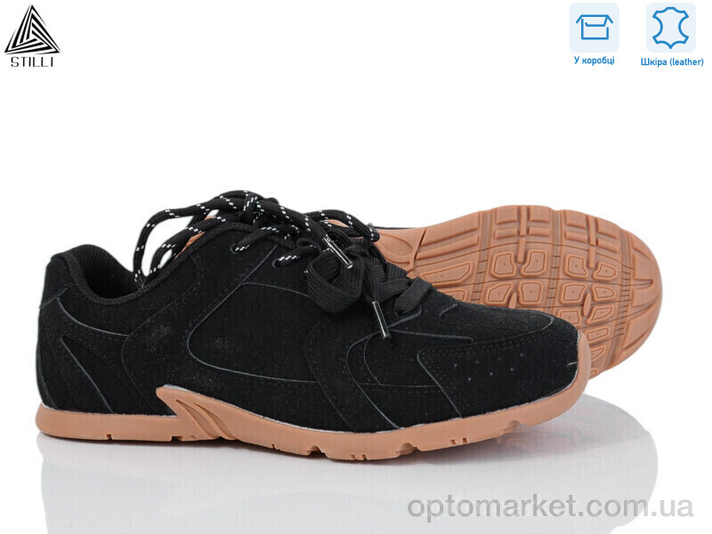 Купить Кросівки жіночі X100-8R шкіра піна Stilli чорний, фото 1