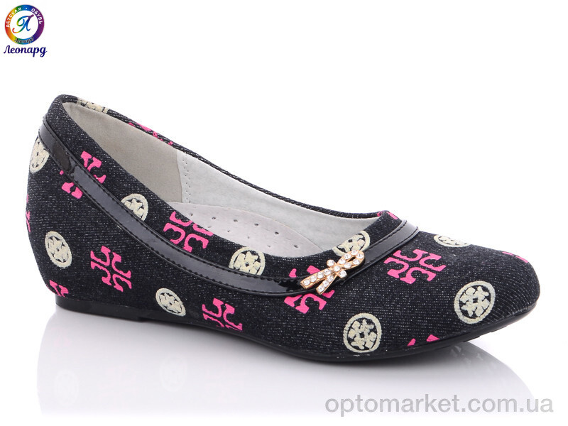 Купить Туфлі дитячі X339-1 Леопард чорний, фото 1