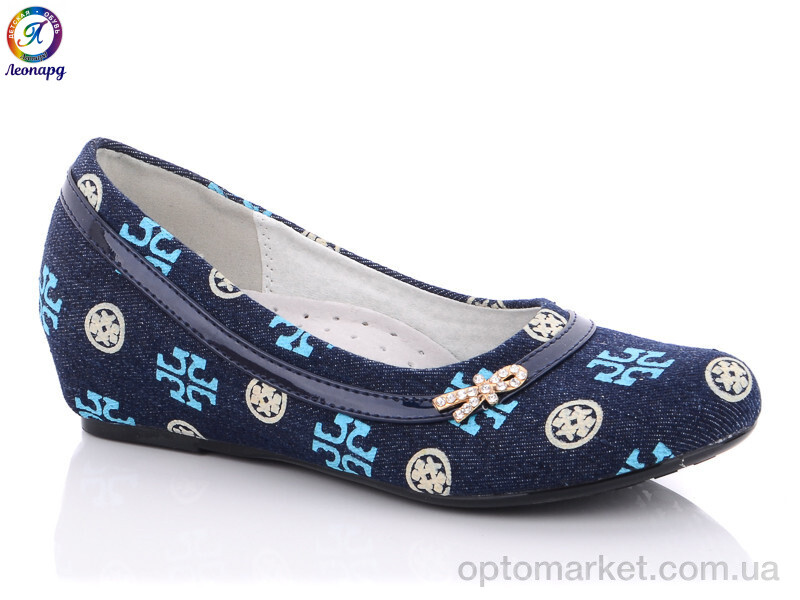 Купить Туфлі дитячі X339-2 Леопард синій, фото 1
