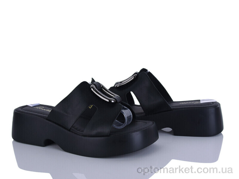 Купить Шльопанці жіночі X369-1 Loretta чорний, фото 1