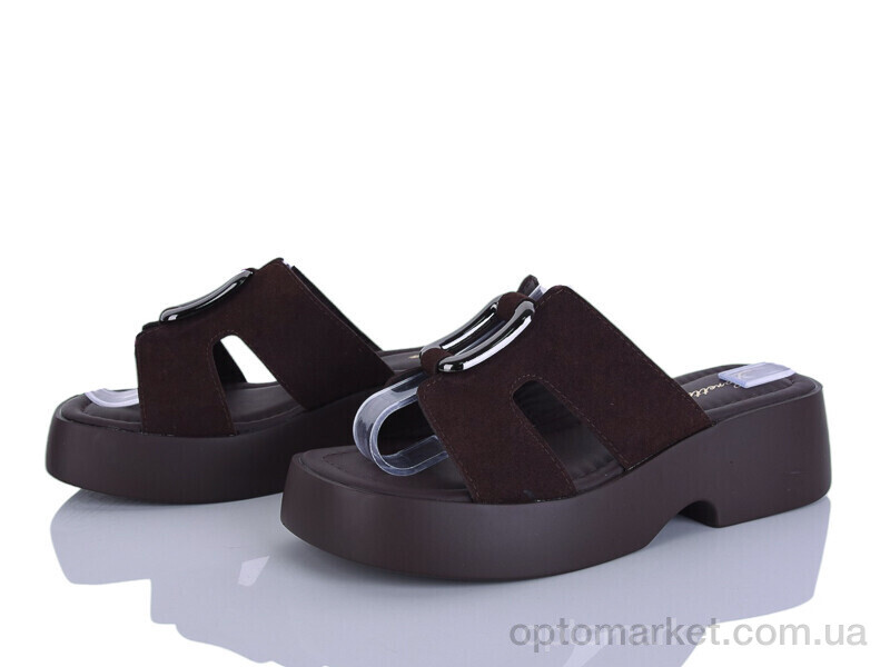 Купить Шльопанці жіночі X369-3 Loretta коричневий, фото 1