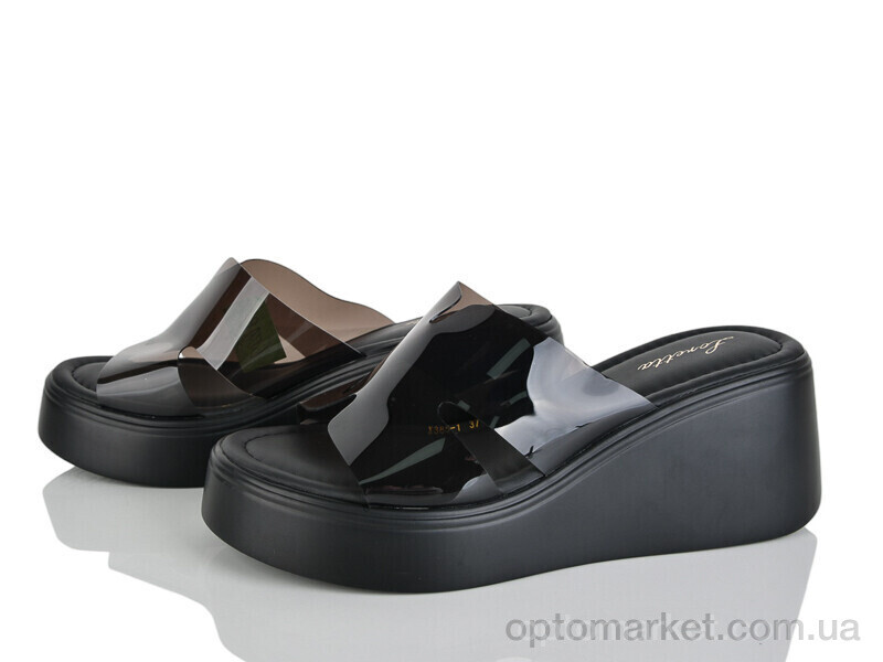 Купить Шльопанці жіночі X385-1 Loretta чорний, фото 1