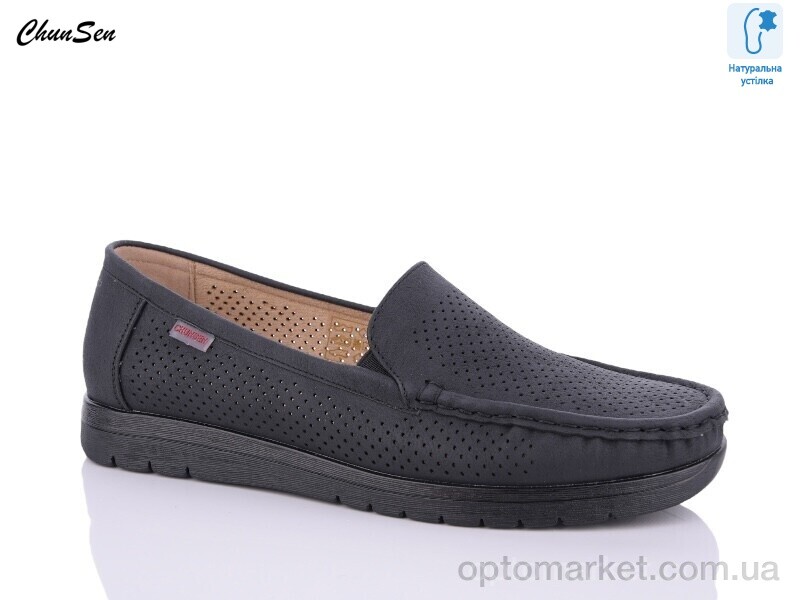 Купить Мокасини жіночі X583-1 Chunsen чорний, фото 1