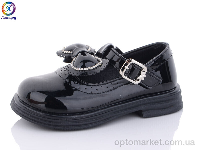 Купить Туфлі дитячі X614B-1 Леопард чорний, фото 1