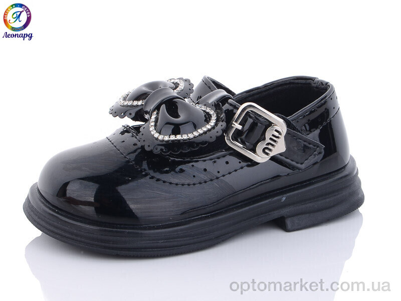 Купить Туфлі дитячі X614D-1 Леопард чорний, фото 1
