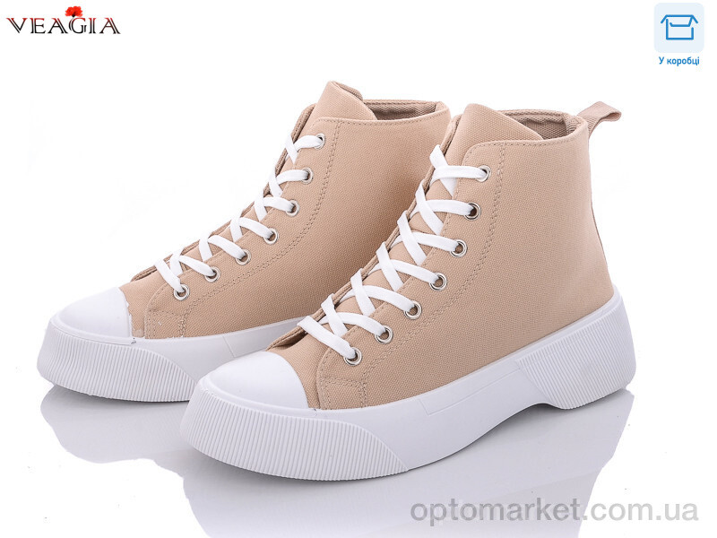 Купить Кеди жіночі XB524-2 Veagia бежевий, фото 1