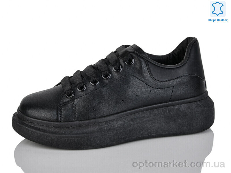 Купить Кросівки жіночі XF01-AA607-2 шкіра Xifa чорний, фото 1