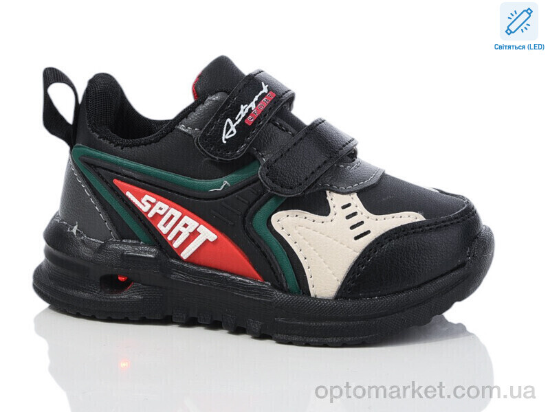 Купить Кросівки дитячі XF02-5772-2 LED BBT kids чорний, фото 1
