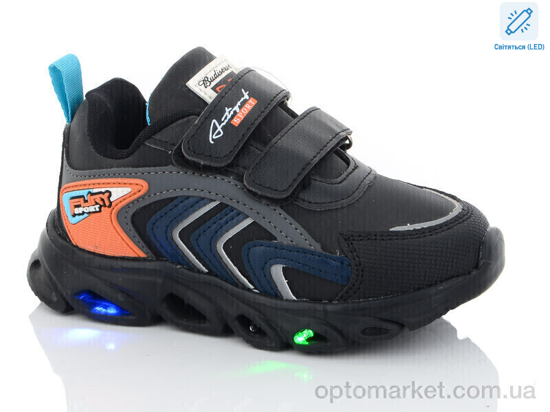 Купить Кросівки дитячі XF02-H5765-1 LED BBT kids чорний, фото 1