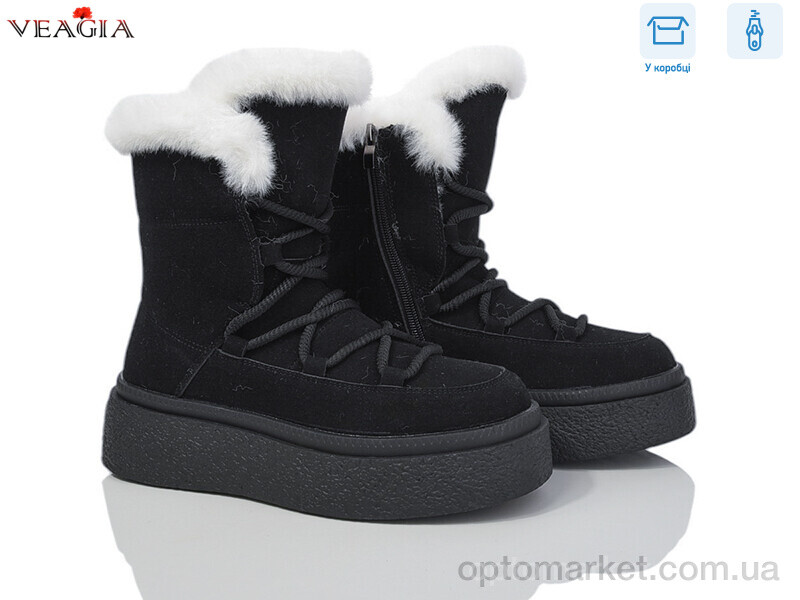 Купить Черевики жіночі XJ52-1 Veagia чорний, фото 1