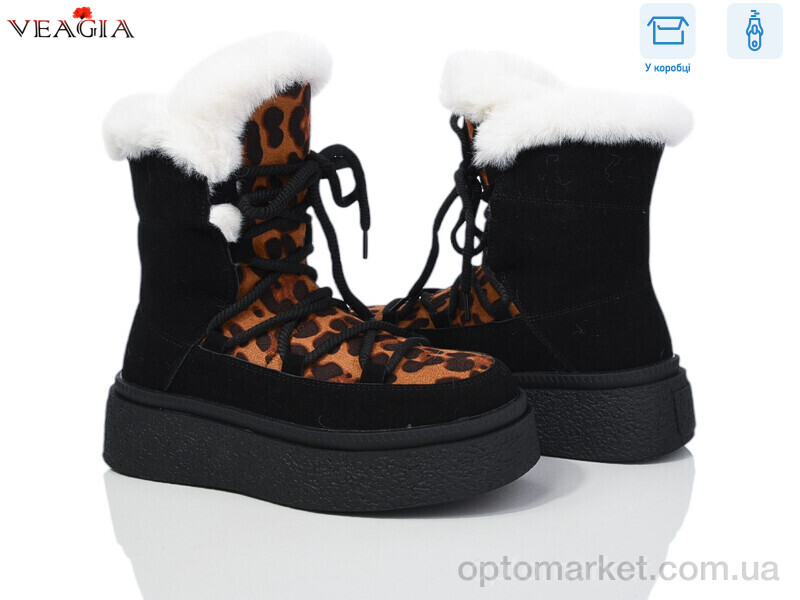 Купить Черевики жіночі XJ52-2 Veagia чорний, фото 1