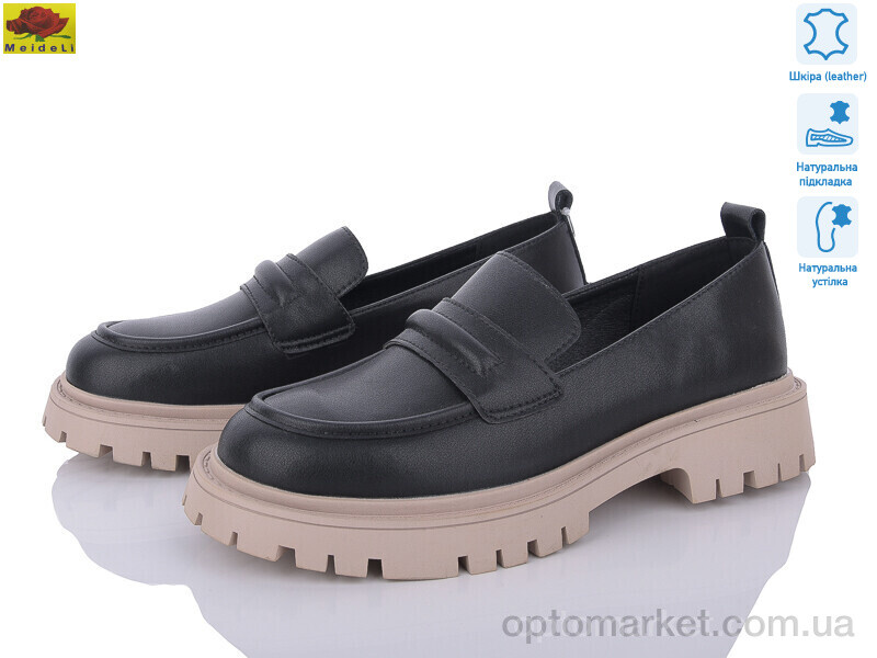 Купить Туфлі жіночі XK69-6 Mei De Li чорний, фото 1