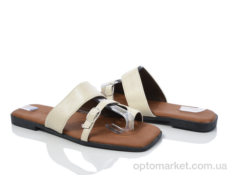 Купить Шльопанці жіночі Y030-1 Loretta бежевий, фото 1