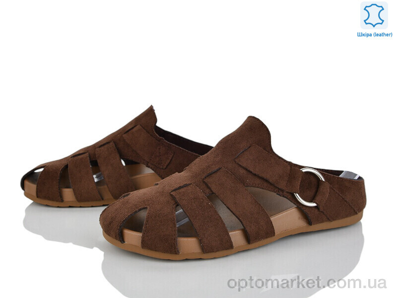 Купить Шльопанці жіночі Y077-1 Loretta коричневий, фото 1